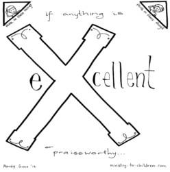 Coloring Page-X-eXcellent